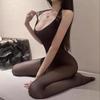 Domila Sex Stockings Women's Sexy Open Crotch Hollow One-piece Socks Transparent One-piece Socks Net Clothes