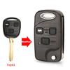 Jingyuqin Telecomando Pieghevole a Scatto Guscio Chiave Auto per Toyota Yaris Carina Corolla Avensis Copertura Toy43 Toy47 Toy48 Con Pulsanti