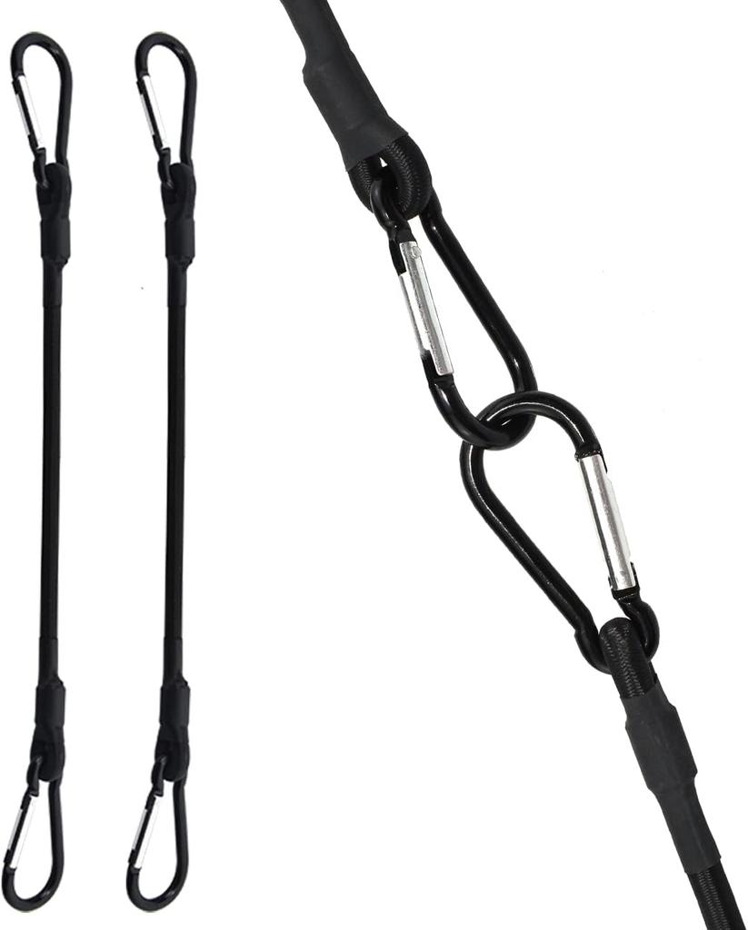 2/4PCS 8mm Elastic Bungee Cords With Carabiner Hooks 45 60 80cm Tie Down Straps For Camping Cargo Rack Luggage