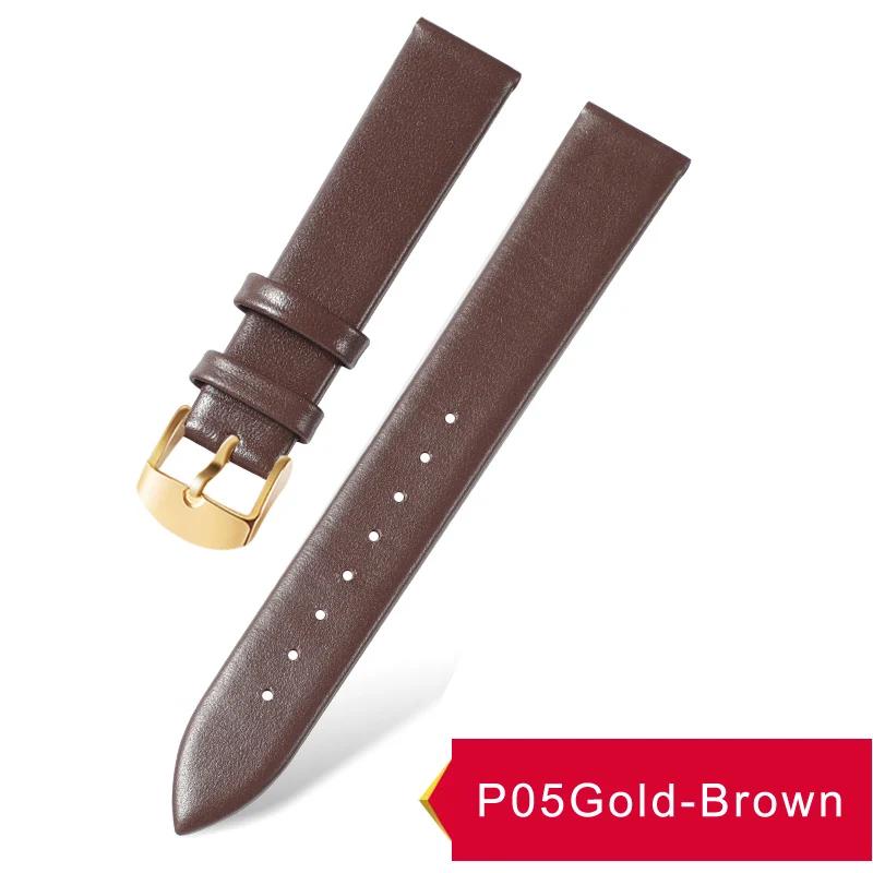 Watch Accessories 12mm-24mm Genuine Leather Watch Band For DW Daniel Wellington Watch Strap Fashion Pink Watchbands