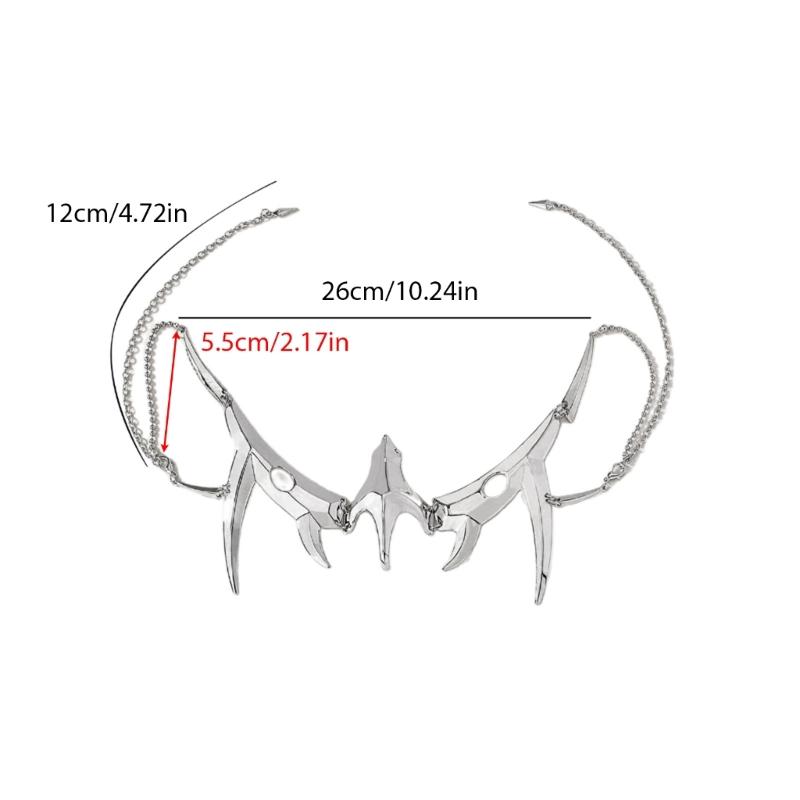 Irregular Titanium Steel Mask Gothic Punk Metal Mechanical Alien Fluid Face