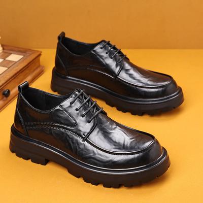New Men's Business Casual Shoes, Thick-soled Height-increasing Groom Shoes