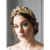 Fashion Retro Metal Leaves Laurel Headband Female Virgin Baroque Golden Crown Bridal Crown Greek Headdress