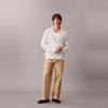 Calvin Klein Cotton Jacquard Textured Button V-Neck Loose Knit Sweater Men tops 4RE309G