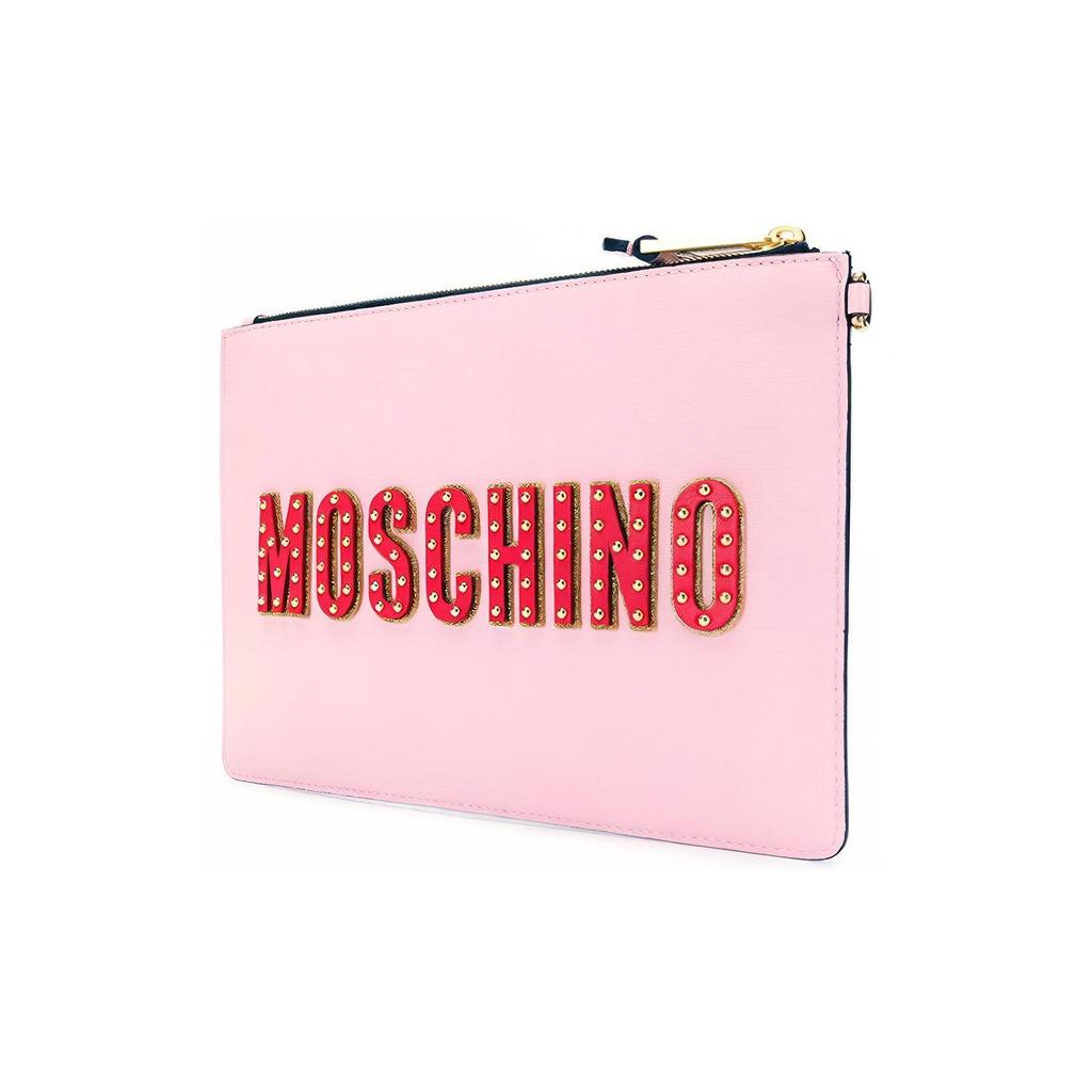 Moschino Teddy Bear Leather Clutch Women clutch Pink A8429-8210-1224