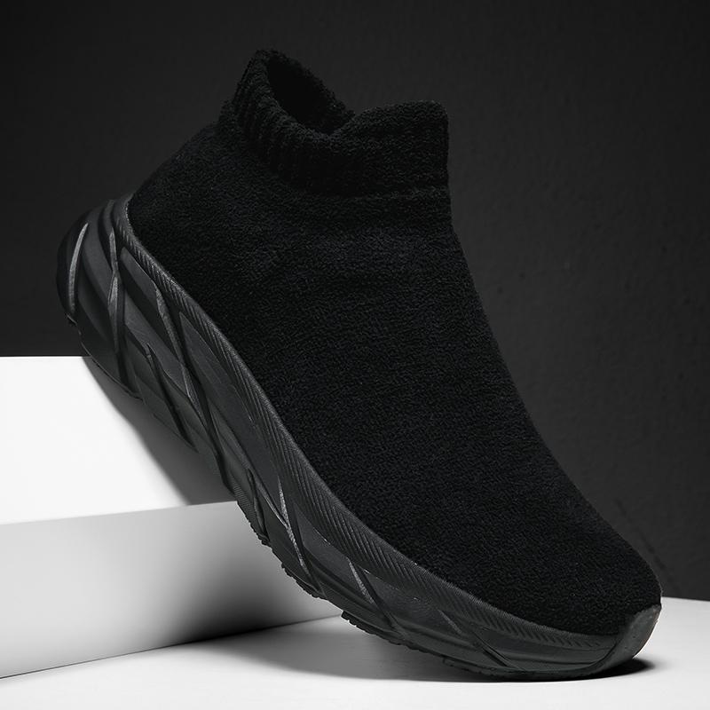 

Зимние женские черные мокасины с мехом, удобные повседневные мокасины для мужчин, для ходьбы, минималистичные, дышащие мокасины для девочек EU: 39 чёрный