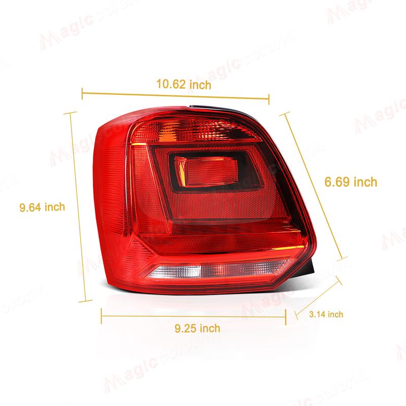 Right/ Left Tail Light For VW Polo 6C Hatchback 2014 2015 2016 2017 Reversing Brake Light Warning Stop Lamp Without Bulb
