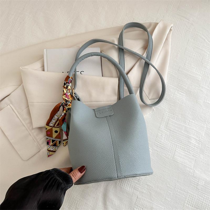 Stylish And Trendy Korean Aesthetic Bucket Bag For Women In Black Blue Yellow White