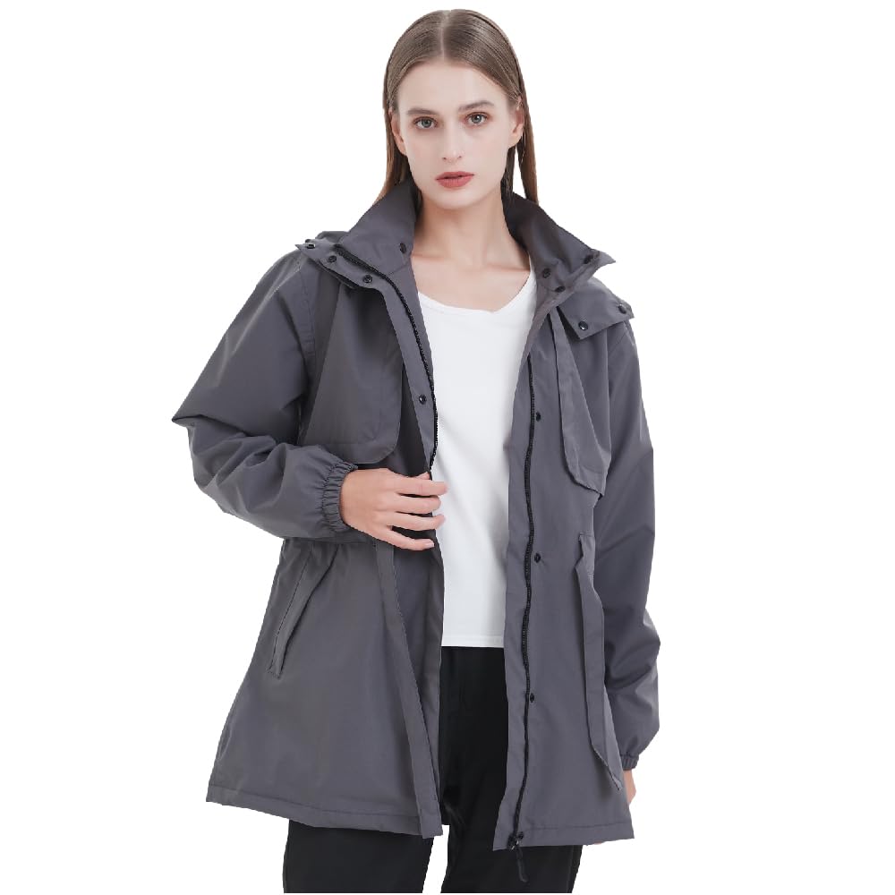 

Дождь для горных велосипедов для улицы [TopKylin] Женский дождевик, Дождевая одежда, Снаряжение, Ветровка, Водонепроницаемый, Дышащий, Легкий, Активный отдых, Гольф, серый