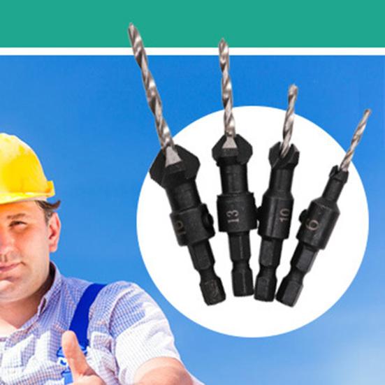 

1 Set Taper Drill Bits Sharp Wear Resistant High Speed Steel Rust Resistant