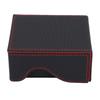 Dice Tower and Tray PU Leather Foldable Portable Dice Rolling Tower with Dice for Tabletop Games Black Red