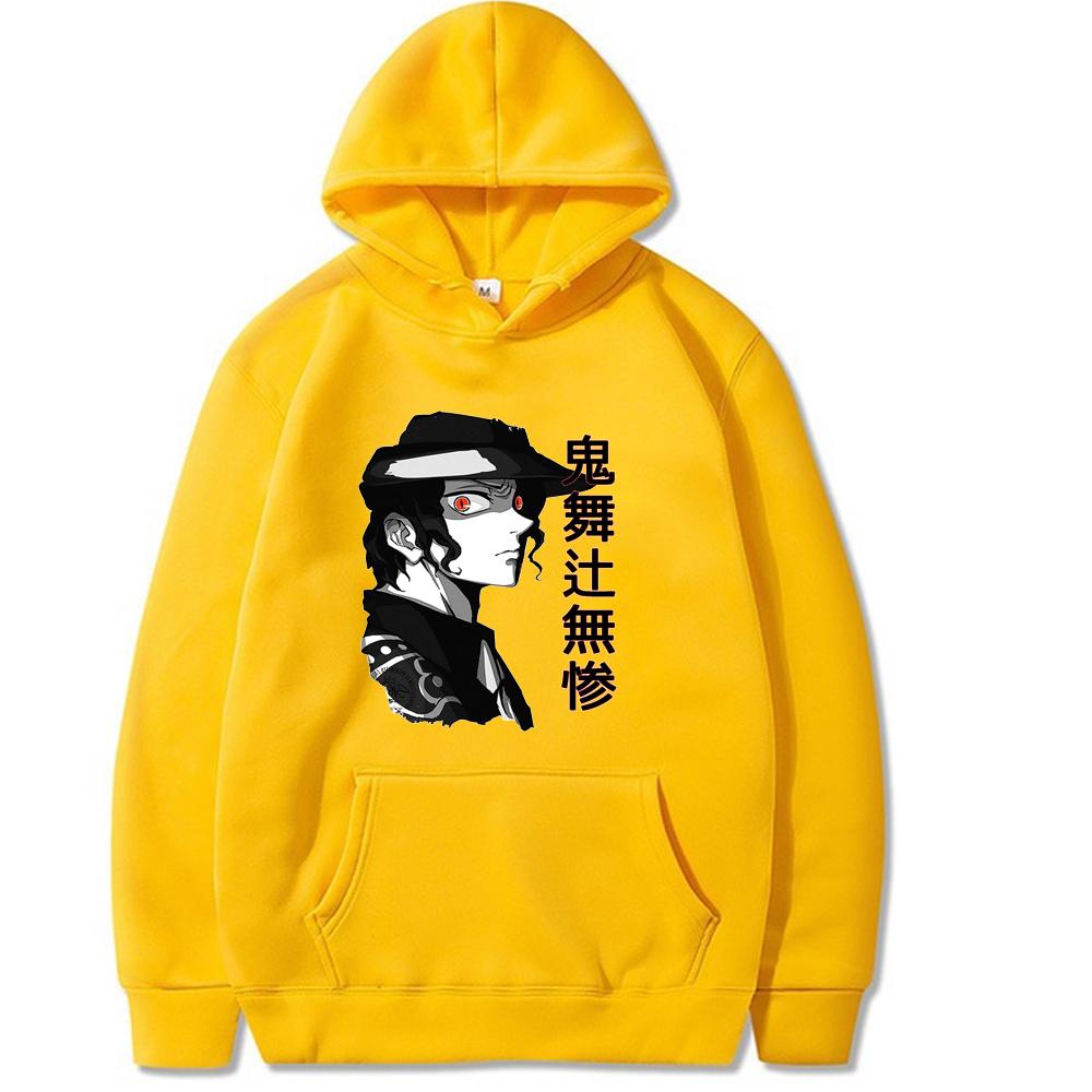 Manga Muzan Kibutsuji Demon Slayer Anime Hoodies Casual Long Sleeve Harajuku Aesthetic Boys Fashion Hip Hop Oversized Sweatshirt