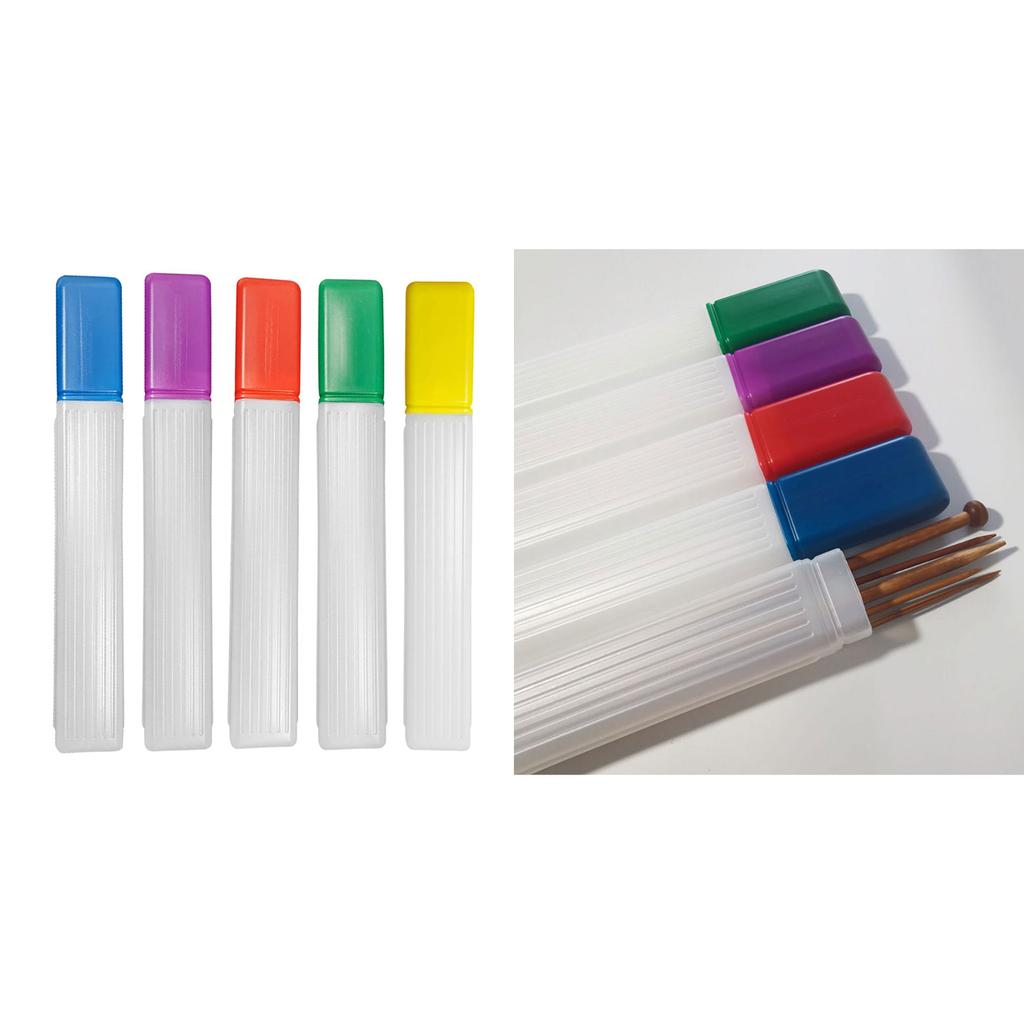 Sweater Needle Containers Stick Needle Storage Tube Transparent Knitting Needle Storage Box Portable Sweater Needle Case
