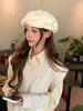 2025 Large Bow Beret for Women: Summer/Autumn Painter Style for Larger Head, Slim Face Effect