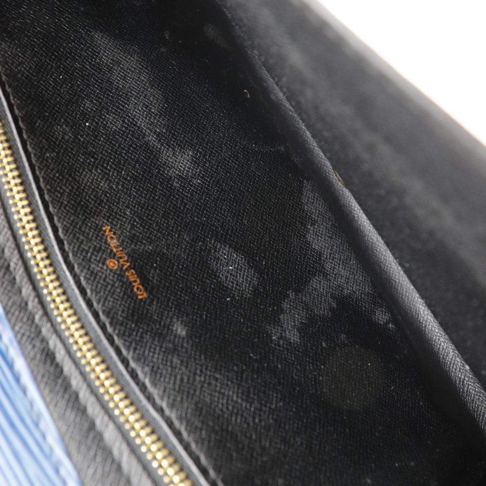 LOUIS VUITTON Art deco Clutch bag M52635 Business Bag Toledo Blue Blue Epi Leather Women Used