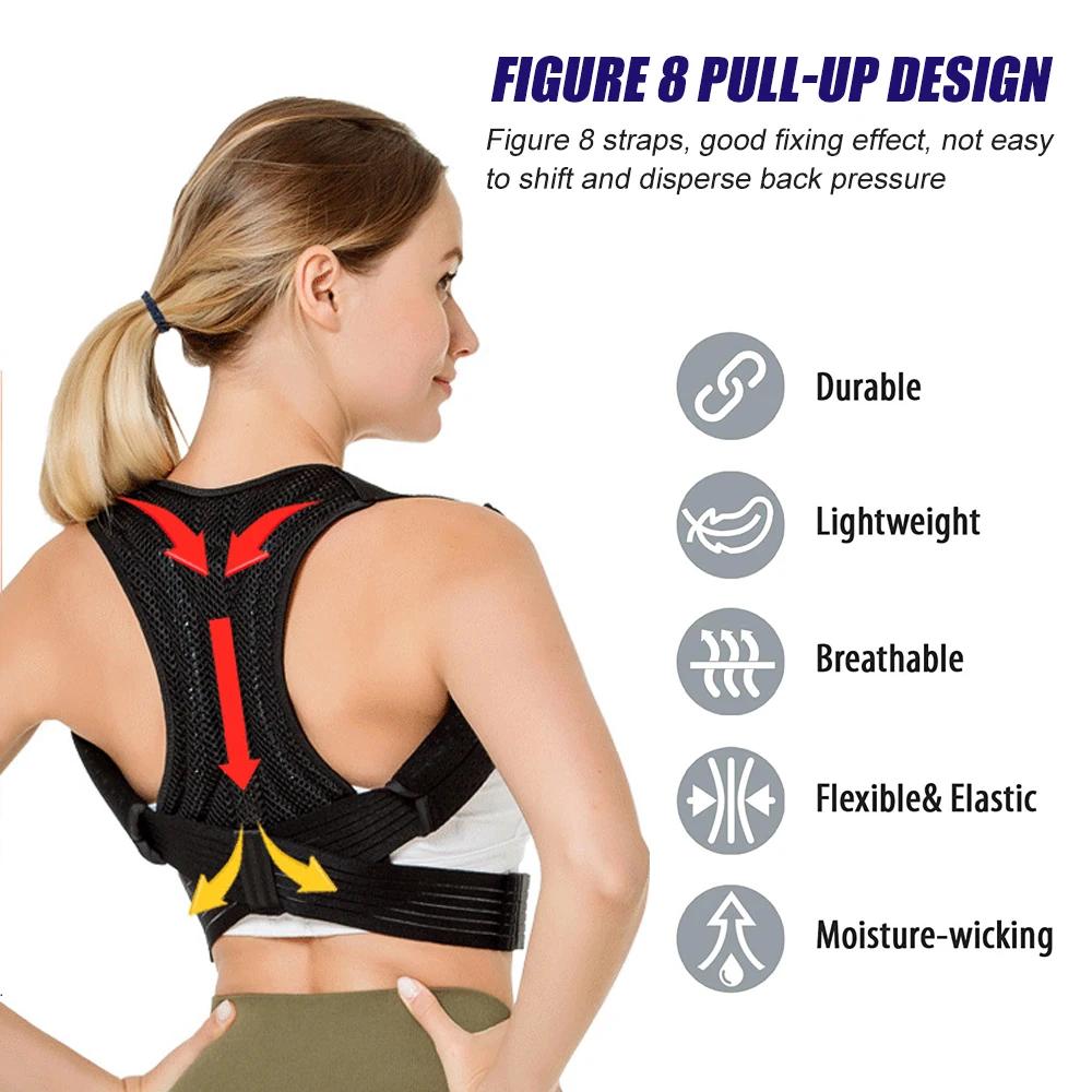 Bracetop Back Brace Neck Shoulder Posture Corrector For Upper Lower Back Pain Relief Muscle Memory Support Straightener