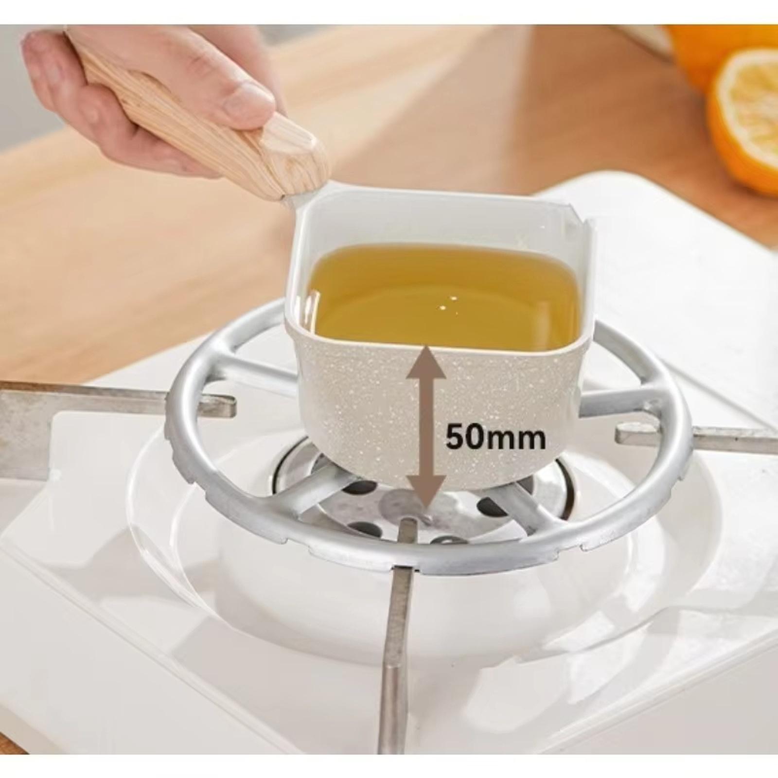 

Non-Stick Hot Oil Pan, Microwave & Stovetop Compatible Heating Pot one size білий
