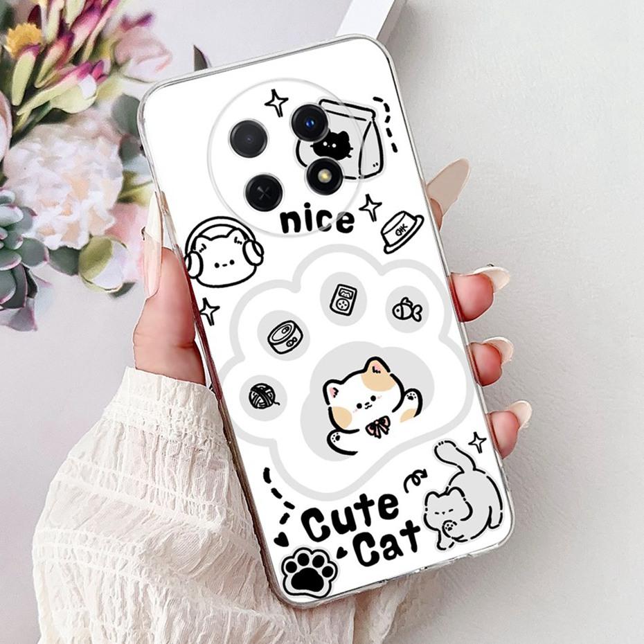 Cute Painting Phone Case For Huawei Nova Y91 Y90 Soft Silicone TPU Back Cover For Huawei NovaY90 NovaY91 Cases Bumpers