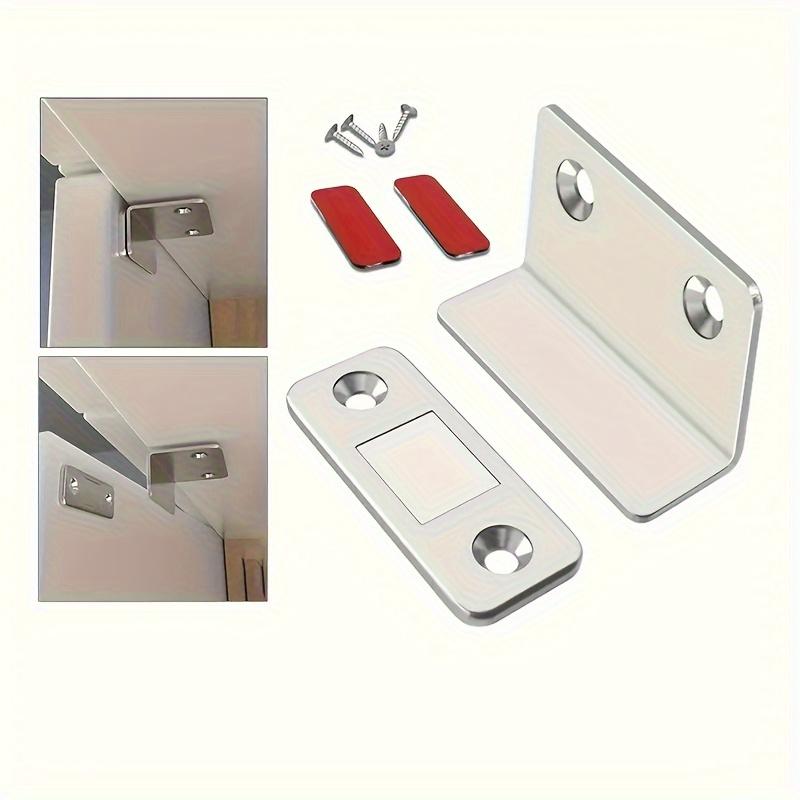 1/2pairs L-Shaped Drawer Magnets, Adhesive Magnetic Seals for Cabinet Doors, Suitable for Kitchen And Wardrobe Doors Door Closer