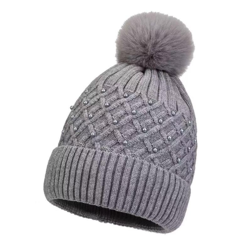 Winter New Chenille Wool Hat Women's Plush Warm Fashion Knitted Women's Hat Cycling Pullover Hat