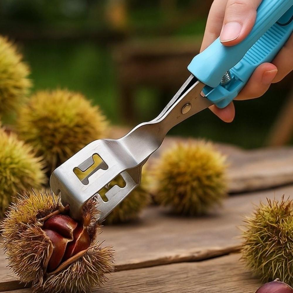 Ergonomic Chestnut Opener Multi-Functional Chestnut Clip Peeler Chestnut Plier  Cooking Accessory