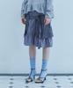 Telelu Open Pleat Layered Skirt Charcoal