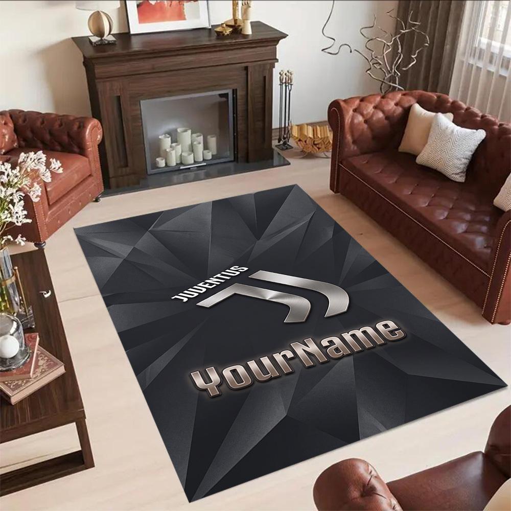 Juventus Customize Your Name Floor Mat Design for Playrooms Bedrooms Living Rooms Foyer Antislip Carpet Decorate Offices Spiritual Gift