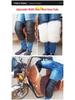 Extended Sheepskin Wool Leg Warmers - Windproof and Thickened Knee Pads for Winter Cycling & Cold Protection