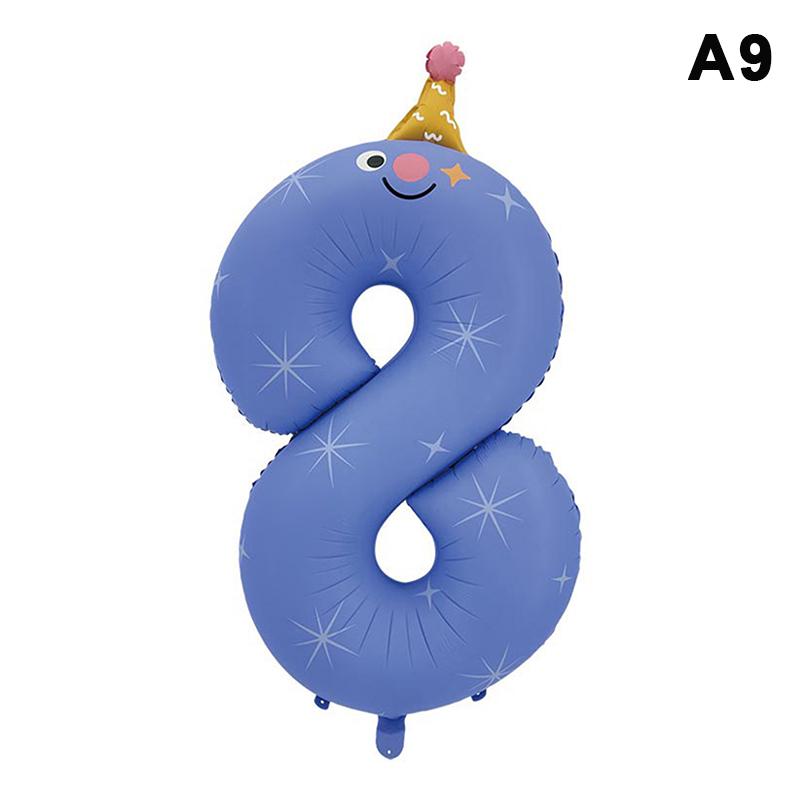 Palloncini in Foil Divertenti con Numeri 42 Pollici 0-9 Cappellino Carino Multicolore Palloncini Digitali Decorazioni per Feste di Compleanno Forniture per Photo Booth
