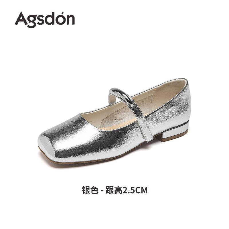 Augustine silver single shoes, new summer temperament evening shoes, great looking Mary Jane sandals 35