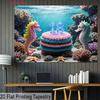 2D Coral Reef 18th Birthday Backdrop Seahorse Underwater Background for 18th Birthday