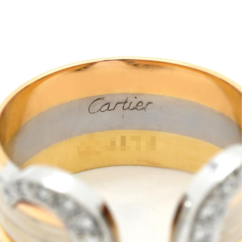 Cartier - 2C 2C Three-Color DiamondRing ring 18K Yellow Gold/18K Pink Gold #13(JP Size) Array