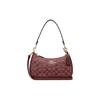 Teri 25 Classic Monogram Jacquard Zipper Closure Fabric And Leather Tote Bag Women Tote Bag Burgundy CH139-IMMZI