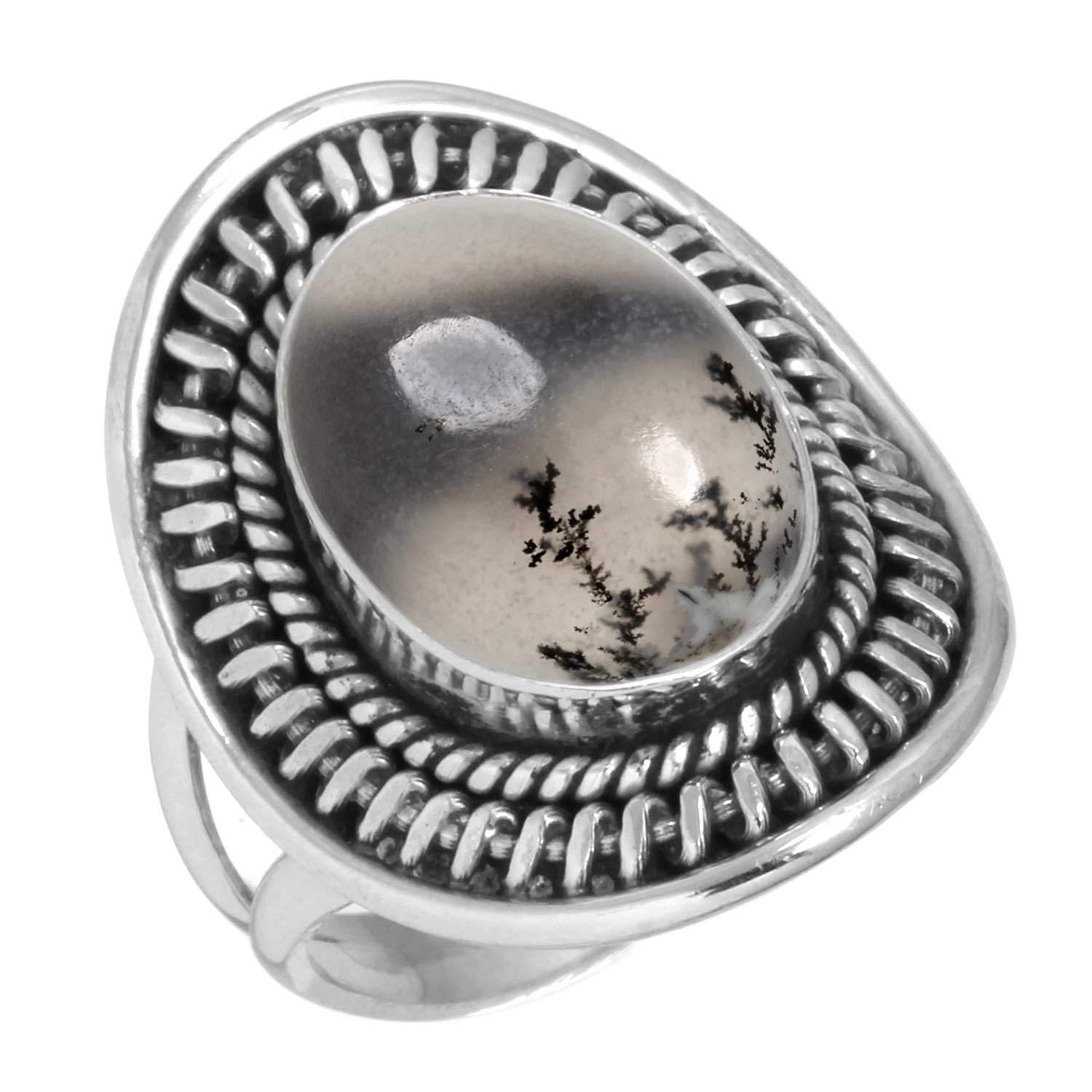 

Кольцо из стерлингового серебра 925 пробы Женское с драгоценным камнем Ручной работы Ювелирное изделие Подарок на Новый год Сумасшедший кружевной агат Далматин Дендрит Опал Эвдиалит Говлит К2 Яшма Солитер 8.5