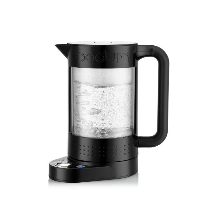 Bouilloire électrique double paroi - BODUM - BISTRO - 1500 W - 1,1 L - 5 températures - Intérieur en verre - Noir