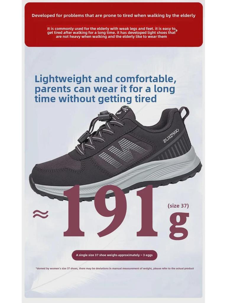 Zhang Kaili Męskie buty antypoślizgowe z miękką podeszwą - Jesień/Zima do chodzenia i noszenia na co dzień dla osób w średnim wieku i starszych