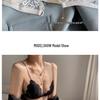 French Wirefree Lace Triangle Bra: Ultra-Thin, Small Bust, Thin Straps, Front Closure, Beautiful Back.