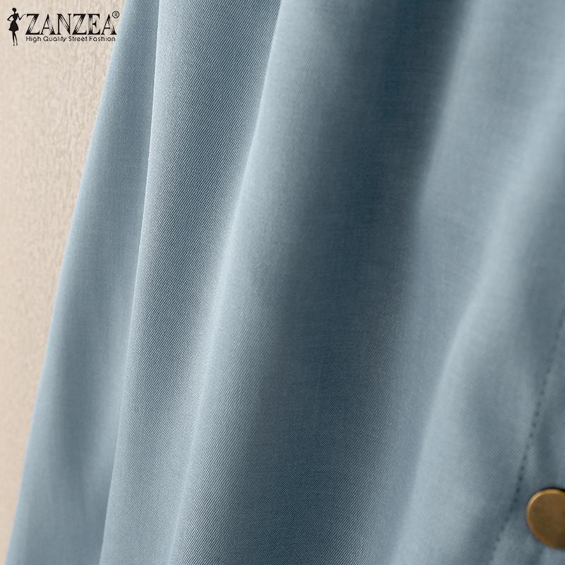 ZANZEA Γυναικείες casual ελαστικές στη μέση φαρδιά καλοκαιρινές φούστες