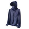 Ice Silk UV Protection Sunscreen Hooded Jacket for Men Women Long Sleeve Outdoor Coat with Zipper Closure