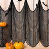 10/1 Pezzi Garza Nera di Halloween 76X198cm Stoffa Spettrale Rete Nera Ragnatela Decorazione Decorazione Casa dell'Orrore di Halloween Festa