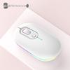 Silent Dual-Mode Luminous Wireless Mouse - Multi-Color Gift for Office & Gaming