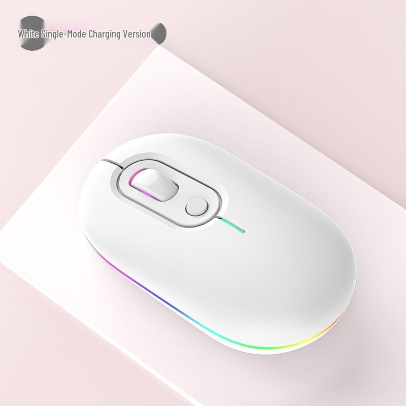 Silent Dual-Mode Luminous Wireless Mouse - Multi-Color Gift for Office & Gaming