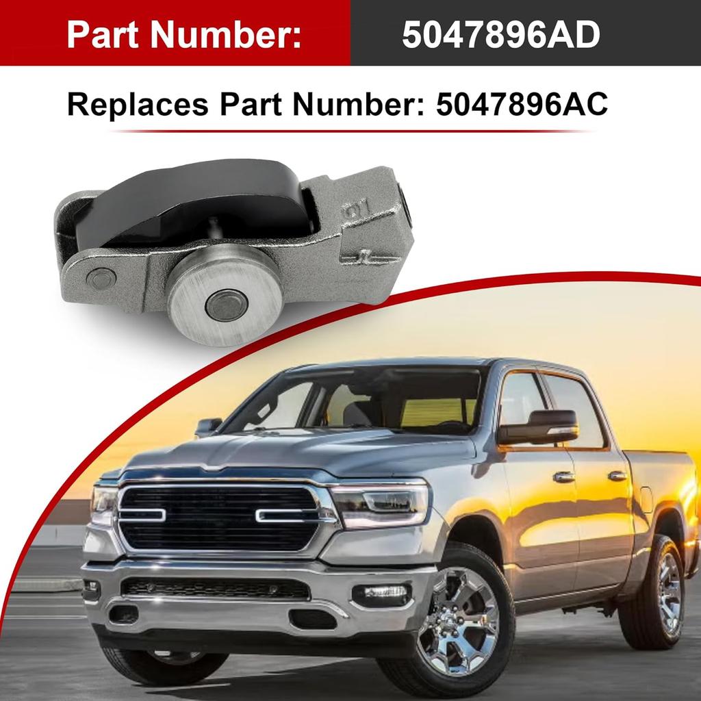 Valve Rocker Arm Left Or Right 5047896AD for Chrysler Pacifica, Dodge Durango, Jeep Wrangler, Grand Cherokee, Ram ProMaster 1500 3.6L