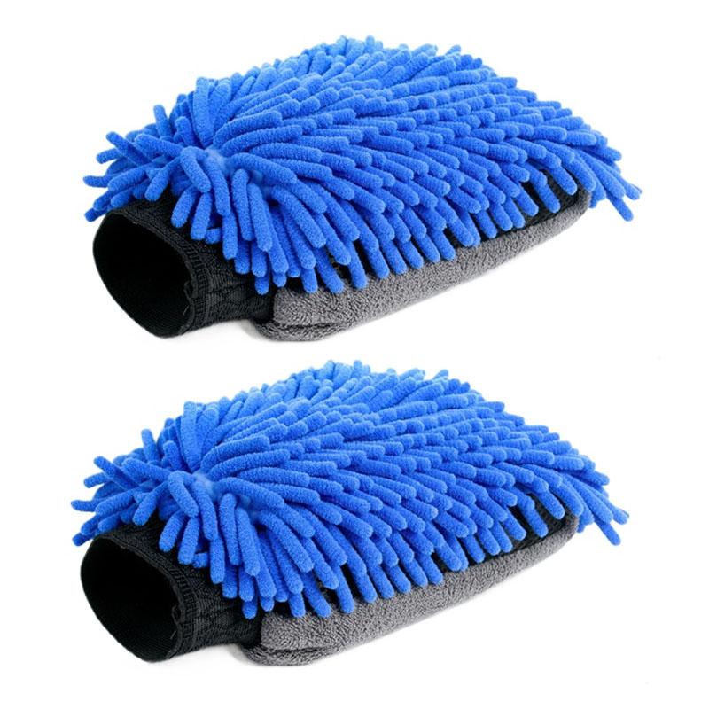 1-3 Stück Autowaschhandschuhe, Ultrafeine Faser Korallenmilbe Weich Kratzfest Autowäsche Multifunktionale Reinigungshandschuhe Reinigungswerkzeug