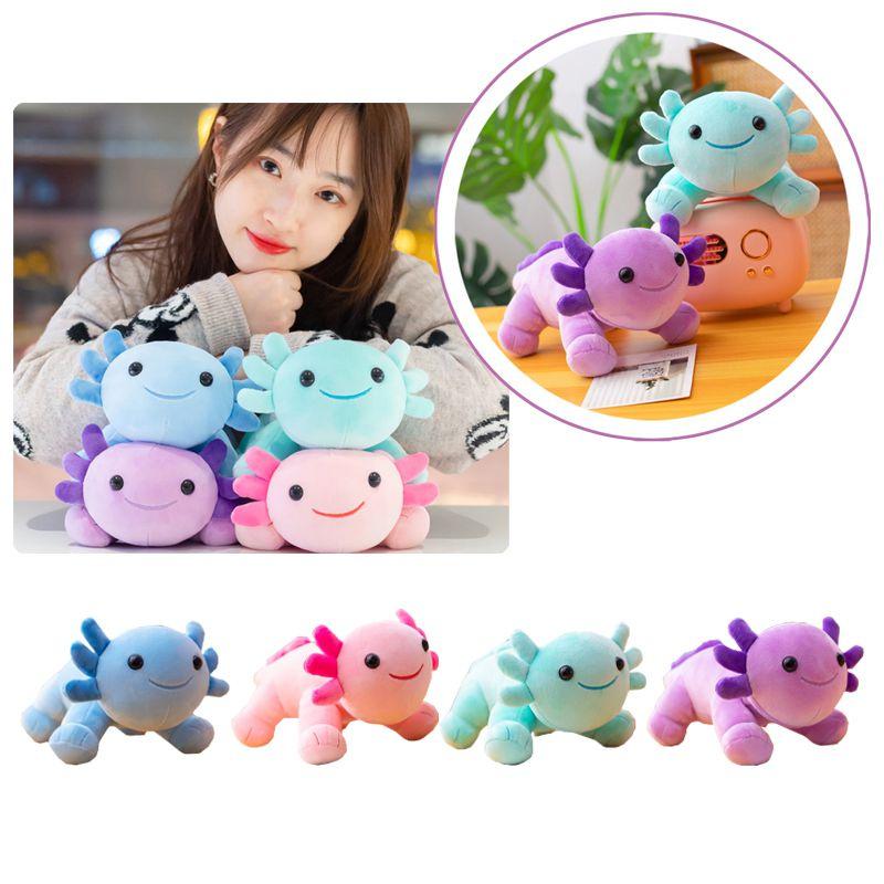Pink Cartoon Axolotl 30cm Plush Doll Game Soft Stuffed Toy Dolls Kids Xmas Gifts
