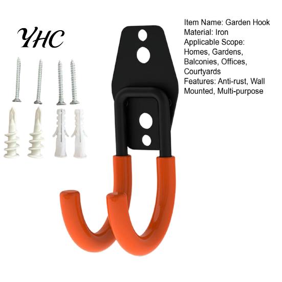 Versatile Garden Storage Solution Hook Anti-rust Detachable Hose Holder Wall Mounted High-strength Metal Hanger Multi-purpose for Water Pipes Ladders