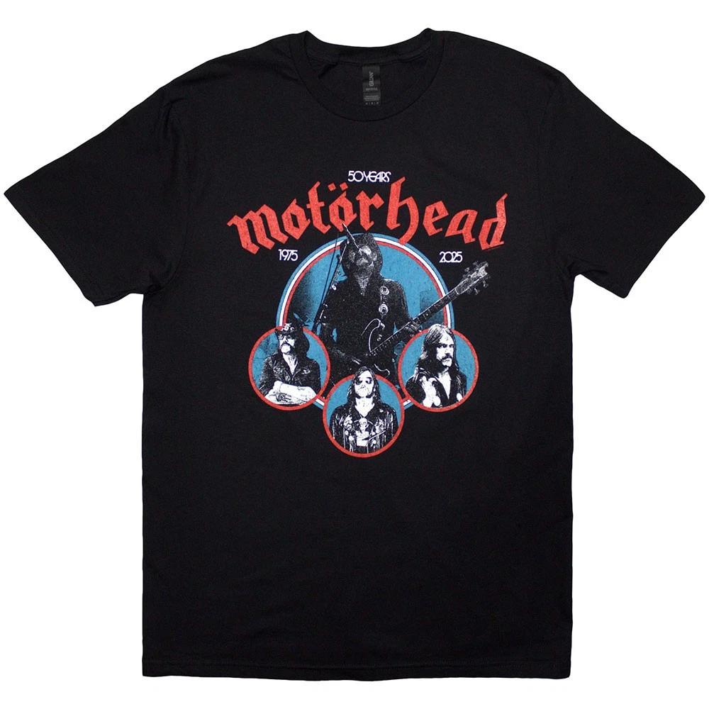 Motorhead Unisex T-Shirt: 50 Years Lemmy Circles (Black)