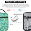 Cartoon Niedliches Froschmuster auf Lotusblättern Isolierte Lunchtasche für Damen Kinder Auslaufsichere Lebensmittelboxen Thermische Brotdose Tragetasche