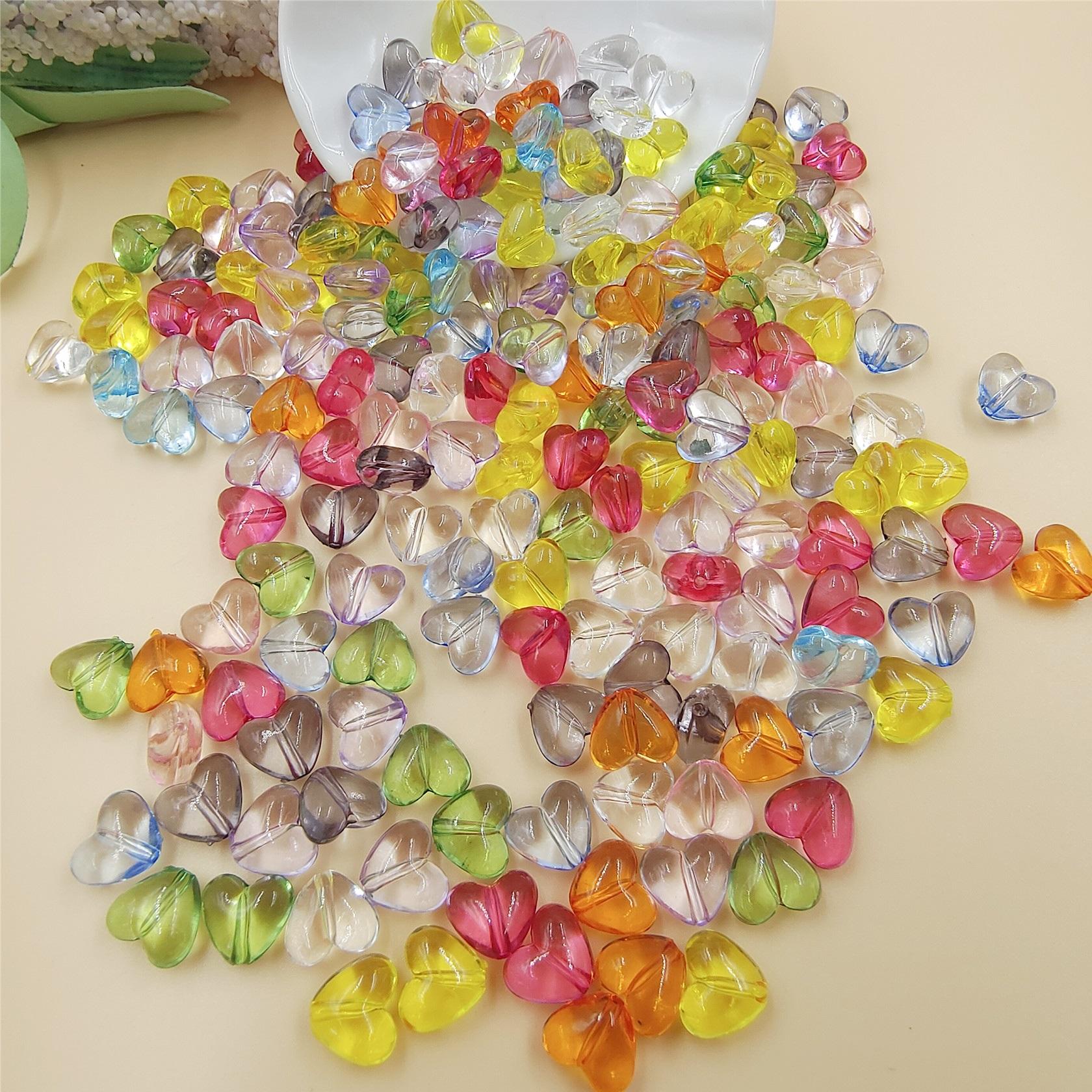 

Серьги Ювелирные изделия Любовь 11 * 9 мм Прозрачные разноцветные аксессуары 200 шт. Акриловый материал ожерелья Браслет «сделай сам» из бисера Перфорированный