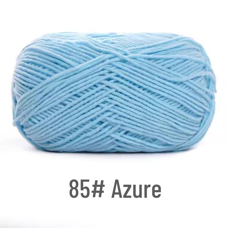 Gomitolo di Filato di Cotone Pettinato a 4 Capi per Lavorare all'Uncinetto Bambole, Coperte, Borse e Scarpe Pacchetto Materiali Fai da Te